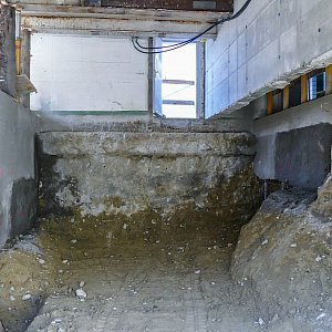 Bau der Tiefgarageeinfahrt